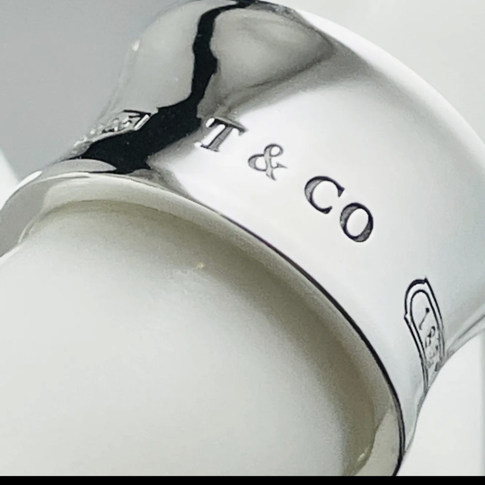 Tiffany Sterling Silver Wide 1837 Ring